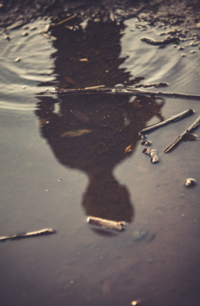 Standing water inside a house. 